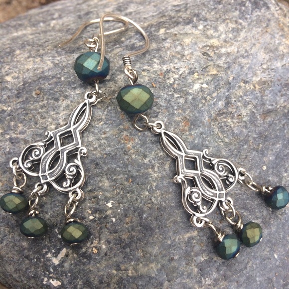 BOHO Antique Sterling Silver Earrings 🌟 FIRM 🌟 - Picture 2 of 3